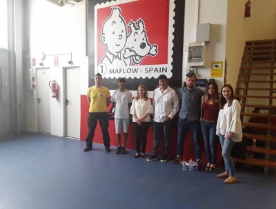 Uczestnicy, którzy biorą udział w trzeciej  coachingu w ramach projektu FOLM, spotkali się z pracownikami Maflow Spain Automotive